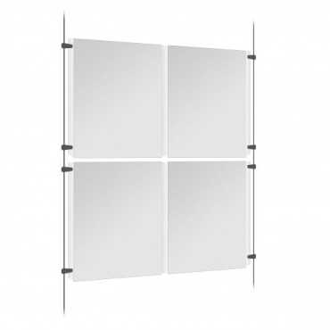 Kit 4 Acrílicos verticales A4 para displays inmobiliarios