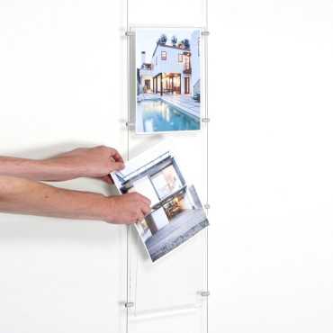 carpetas colgantes|sistema de suspensión|sistema de cable|organizador vertical|display de tienda