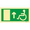 Señal de salida frente a personas con discapacidades o movilidad reducida