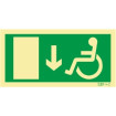 Señal de salida para personas con discapacidad o movilidad reducida
