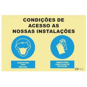 Uso obligatorio de guantes y mascarilla