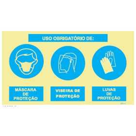 Uso obligatorio de guantes y mascarilla o visera