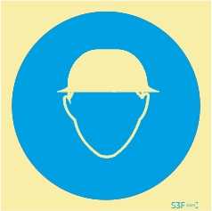 Señal de obligación, casco protector