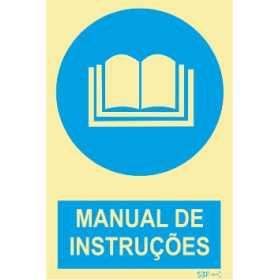 Señal de obligación, manual de instrucciones con descripción
