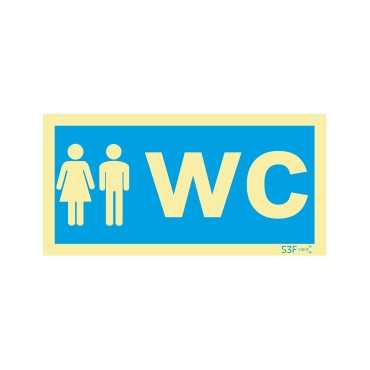 Señalización fotoluminiscente |Señalización informativa |Señalización informativa instalaciones sanitarias WC mixto