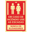 Firmar para condominios, no utilizar ascensores en caso de incendio