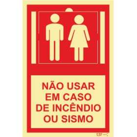 Firme para condominios, no utilice ascensores en caso de incendio o terremoto