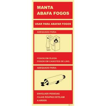 Señal de manta contra incendios (extinción de incendios)