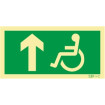 Señal de salida frente a personas con discapacidades o movilidad reducida