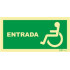 Señal de entrada para personas con discapacidad o movilidad reducida