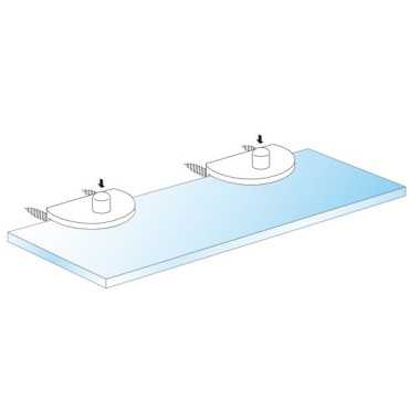 Soporte para estantes en cromo satinado|Soporte para estantes|Soporte para estantes invisible|Accesorios para estantes