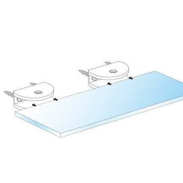 Soporte para estantes en cromo satinado|Soporte para estantes|Soporte para estantes invisible|Accesorios para estantes