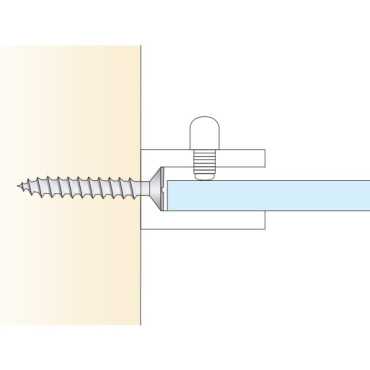 Soporte para estantes en cromo satinado|Soporte para estantes|Soporte para estantes invisible|Accesorios para estantes