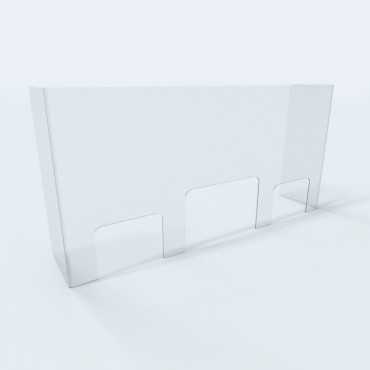 Mampara de protección| divisoria metacrilato|mostrador|anticontagios|atención al cliente|mampara tienda|sobremesa