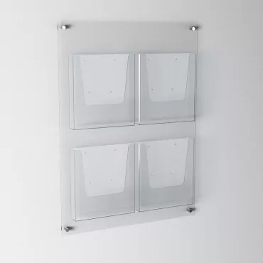 Placa 4 x A4 Porta-folletos