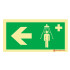 Señalización Fotoluminiscente|Salida de Emergencia|Señalización de Seguridad| Señal de ducha de emergencia a la izquierda
