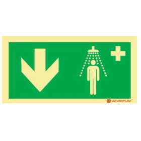 Señalización Fotoluminiscente|Salida de Emergencia|Señalización de Seguridad| Señal de ducha de emergencia