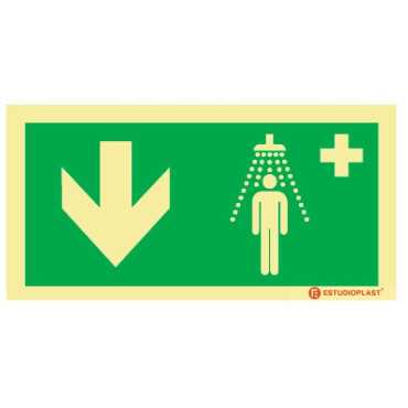 Señalización Fotoluminiscente|Salida de Emergencia|Señalización de Seguridad| Señal de ducha de emergencia