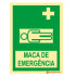 Señal de camilla de emergencia