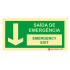 Señalización Fotoluminiscente|Salida de Emergencia|Señalización de Seguridad|Señal de Salida de Emergencia Portugués e Inglés Tr