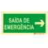 Señalización fotoluminiscente|Salida de emergencia|Señalización de seguridad|Señal de salida de emergencia derecha
