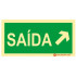 Señalización Fotoluminiscente|Salida de Emergencia|Señalización de Seguridad| Señal de salida diagonal derecha arriba