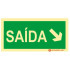 Señalización Fotoluminiscente|Salida de Emergencia|Señalización de Seguridad| Señal de salida diagonal derecha baja