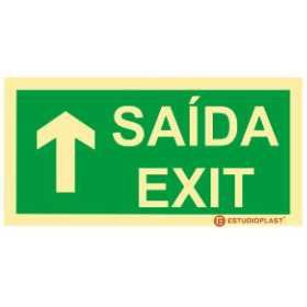 Señalización Fotoluminiscente|Salida de Emergencia|Señalización de Seguridad|Señal de Salida/Salida Frontal