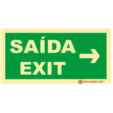 Señalización Fotoluminiscente|Salida de Emergencia|Señalización de Seguridad|Señal de Salida / Salida Derecha