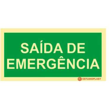 Señal de salida de emergencia fotoluminiscente