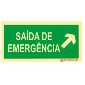 Señalización fotoluminiscente|Salida de emergencia|Señalización de seguridad|Señal de salida de emergencia Ir hacia arriba a la 
