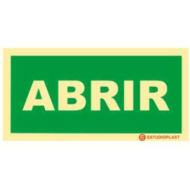 Señalización fotoluminiscente|Salida de emergencia|Señalización de seguridad|Señal abierta