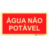 Señalización fotoluminiscente|Salida de emergencia|Señalización de prohibición|Señal de prohibición, Agua no potable