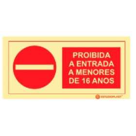 Señales fotoluminiscentes|Salida de emergencia|Señales de prohibición|Señal de prohibición de salida por esta puerta