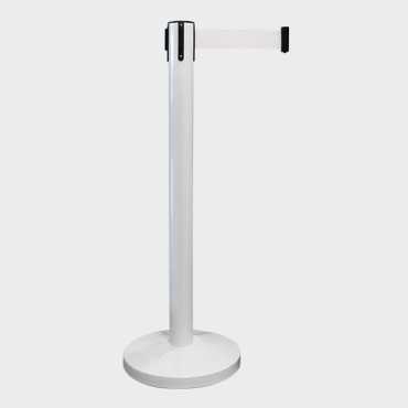 Barrera delimitadora|Gestor de colas|Poste con cinta retráctil|Poste separador con cinta extensible|Cintas de aeropuerto|Poste c