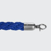 Cuerda entrelazada azul - cromo