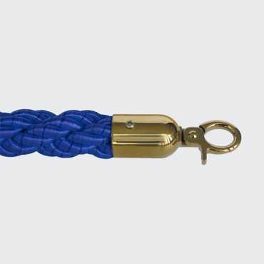 Azul - cuerda entrelazada dorada