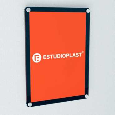 Paquete de comunicación: placas con esquinas redondeadas en negro