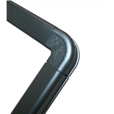 Porta Póster Vertical de Plástico Negro A4 | Porta Póster para postes con cinta extensible | barreras direccionales | Bahías Sep