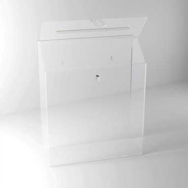 Urna sugerencias|Display para opiniones|sugerencias público|caja de sugerencias|buzón de pared|urna con ranura