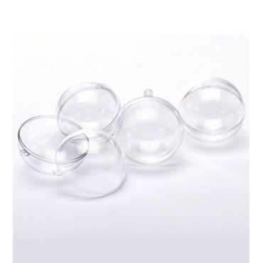 Bola de Esfera de Plástico Transparente para Decoración para colocar fotos adornos para árboles de Navidad