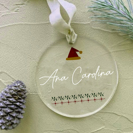 Bola acrílica para árbol de Navidad - Personalizada con nombre | adornos