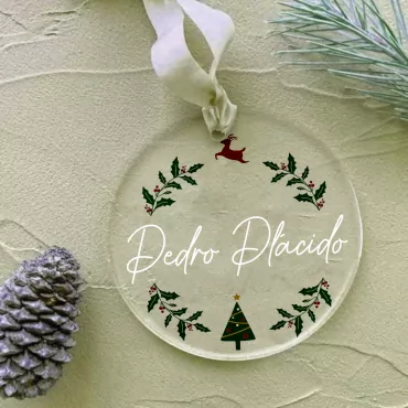 Bola acrílica para árbol de Navidad - Personalizada con nombre | adornos