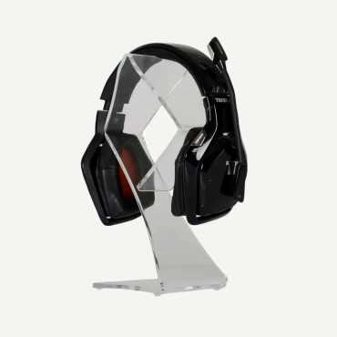 Soporte de auriculares acrílico transparente