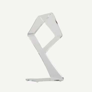 Soporte de auriculares acrílico transparente