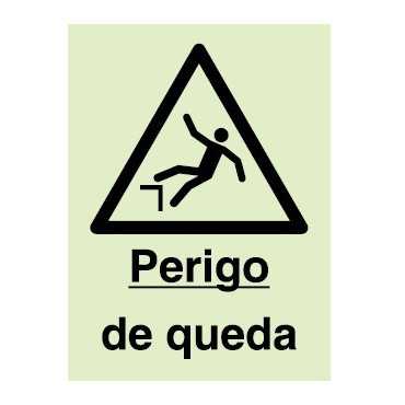 Señal de peligro, Peligro de caída