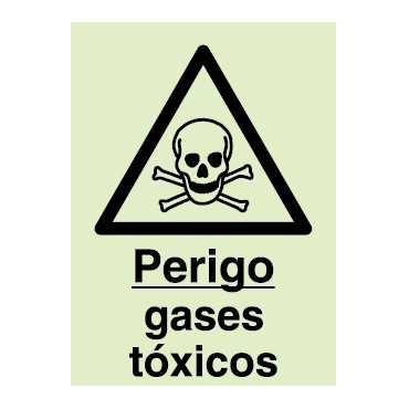 Señal de peligro - "Peligro Gases Tóxicos"