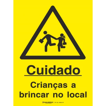 Sinal de perigo, máquinas em movimento