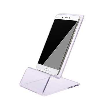 Soporte de móvil en L, celular de acrílico para mesa de smartphone