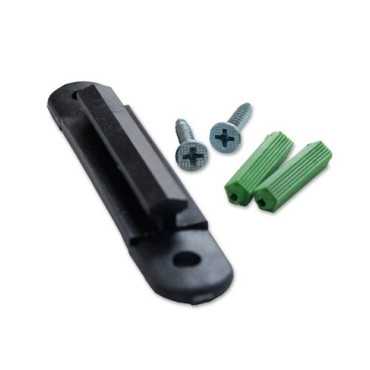 Fijador de correa de pared negro en ABS SS